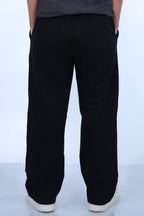 MoonOne Relaxed Fit Jogger Black - Back Pose | Men's Jogger Pants India
