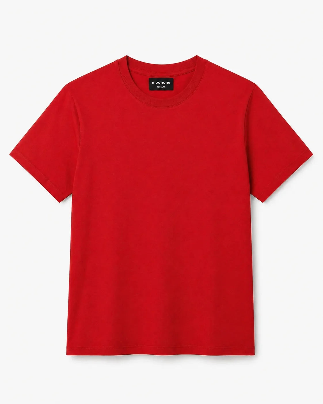 MoonOne Regular Fit T-Shirt Red - Front View | Men's Women's Casual Tee India